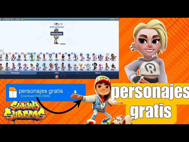 como tener todos los personajes desbloqueados y gratis en Subway surfers  2023 hack 